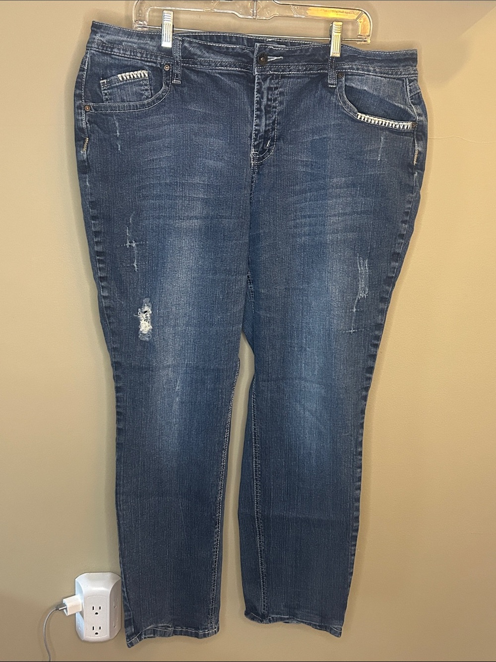 Cato Women's Straight Leg Jeans in Dark Blue